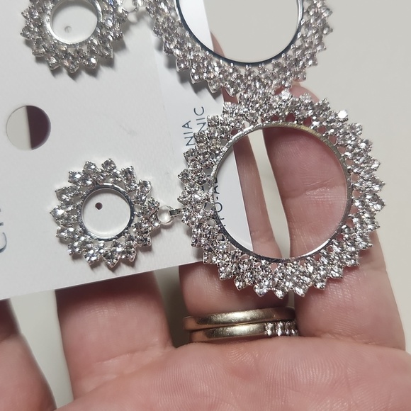 CHARTER CLUB Hoop Sparkly Earrings NWT - Picture 3 of 5